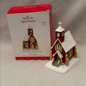2016 Hallmark Keepsake O Holy Night Church Ornament - Red, White, and Gold